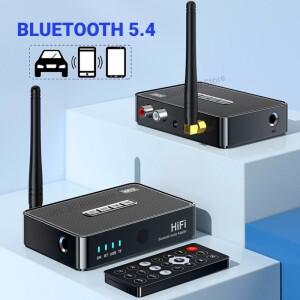 NFC 블루투스 5.4 오디오 리시버 3.5mm AUX/RCA/USB U-Disk/TF 6.5MM 마이크 노래방 음악 무선 어댑터 (TV