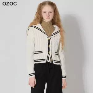 오조크 세일러 칼라 니트 가디건