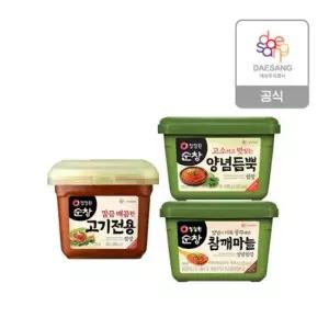 청정원 쌈장 3종(양념듬뿍/고기전용/참깨마늘)450g~500g(PET) 골라담기