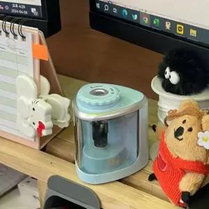 고품질 자동 수동 겸용 연필깎이 블루 색상 컴팩트 학습용 도구 (WFKG26L)