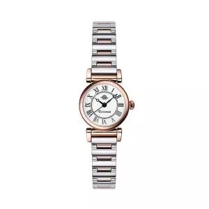 [신세계라이브쇼핑]로즈몽 RS73-04MT 앤틱 터치 로즈 라운드 콤비 여성 메탈 손목 시계