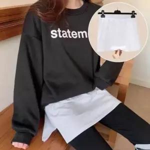 힙커버스커트 레이어드 페이크 무지스커트 1P 힙커버 밴딩 치마