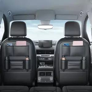 키보드스킨  올인원 카시트 등받이 보관 가방 업그레이드 된 6 포켓 정리함 후크 티슈 거치대 킥 방지 패드