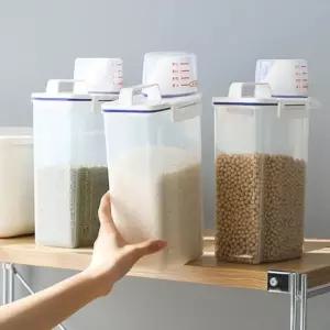 잡곡 보관함 다용도 쌀통 냉장고 수납용 통 시리얼 보관 박스 손잡이형 (WFKHYM2)