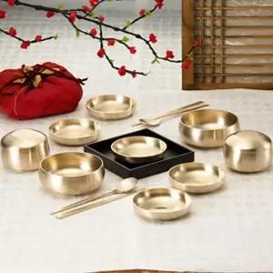 고품질 D 반찬그릇 유기오목식기 1 한식반찬그릇 유기반상기세트 (WFKHEZK)