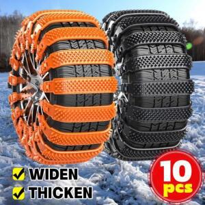 직물 스노우체인 1-10Pcs 자동차 타이어 스노우 체인 Thicken Widen 크롤러 미끄럼 방지 벨트 겨울 휠 Anti