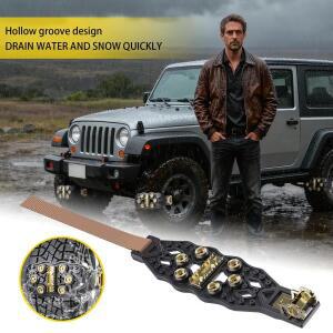직물 스노우체인 눈길 체인 미끄럼 방지 헤비듀티 클리트 스파이크 타이어 픽업 트럭용 겨울 하이킹 트레일