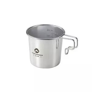 스텐 고리형 손잡이 캠핑컵 210ml 1p야외 계량 물컵 시에라 등산용컵