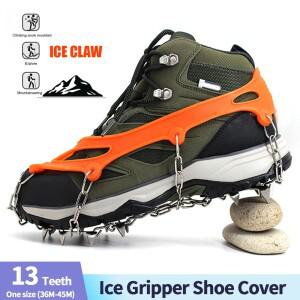 스테인리스강 신발 클로  스노우 부츠 크램폰  미끄럼 방지 액세서리  진흙 젖은 도로용 보관 가방 포함