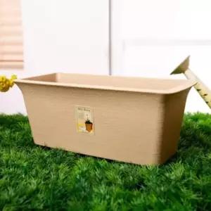 웰빙 직사각 화분 베이지 실내 정원 인테리어 식물 (WFKIO63)