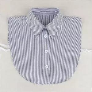 레이어드카라 블라우스코디 페이크 스트라이프 셔츠 넥페이크 카라 WFLQ8A5