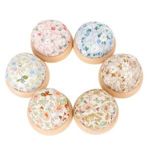 작고 신선한 목가적 스타일의 나무 바닥 바늘꽂이 1개, 수제 DIY 바느질 도구 십자수 바늘꽂이 가방