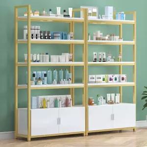 화장품 전시대 투명 정리 진열 화장대 아크릴 카페 벽면 설치 카운터 수납