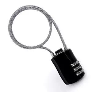 미니 3자리 다이얼 비밀번호 자전거 와이어락 자물쇠 (WFGXB38)