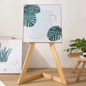 나무 이젤 거치대 접이식 휴대용 그림 액자 스탠드 전시회 전시대 화판  그림받침대