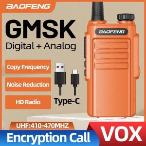 2PCS 바오펑 GMSK 디지털 W31D 무전기 암호화 통화 소음 감소 HD 라디오 타입-C 충전기 UHF 양방향 BF-888s