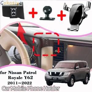 닛산 패트롤 로얄 Y62 2011 ~  휴대폰 핸드폰 거치대 에어 벤트 클립 트레이 셀 스탠드  GPS 내비게이션 지