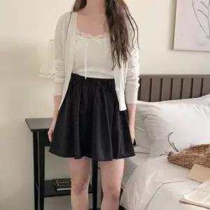 미니 샤스커트 도트 h라인스커트 플레어 스커트 (WFKKOGH)