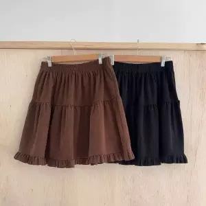 [다잇템] 여성용 FW 치마 골덴 티어드 후레아 프릴 빅사이즈