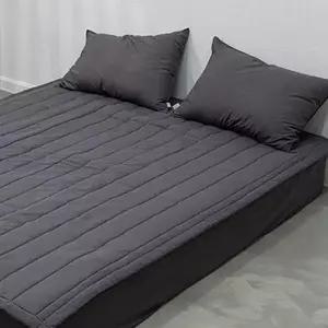 차콜 928QQG97 브로이 카페트 겸용 4면 밴딩 퀸 침대 이불 패드