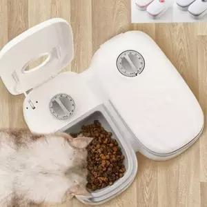 자동 급식기 반려동물 사료 급여기 2구 타이머 고양이 강아지