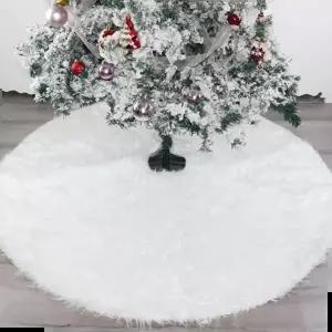 트리덮개 리크플 화이트 트리 스커트 크리스마스 러그 150cm