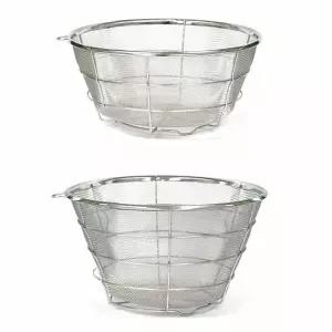 스텐 ZVF801I5 304 야채 바구니 소쿠리 채반 33x16cm 2호 2단