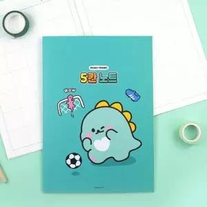 쪼꼬미친구들 5칸 노트 초등학생 필기 한글 공책 랜덤 (KYR-WFH2Z84)