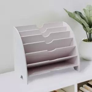 서류 보관함 정리 종이 조립식 부채형 문서 파일 철