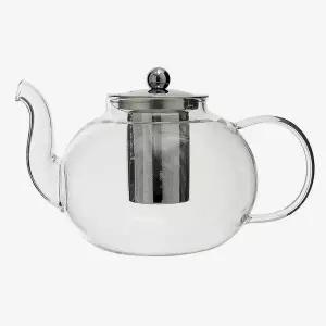 내열 유리 티포트 투명 차주전자 1.2L 스텐 거름망 차주전자가능