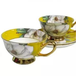 도자기 커피컵 홈카페 찻잔 목련 디자인