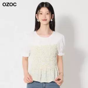 플라워 스모크밴딩 블라우스