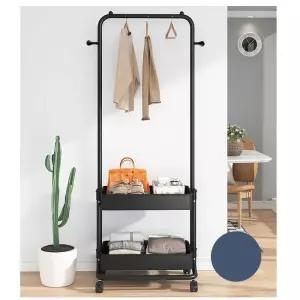 [룽스]튼튼 이동식 선반형 행거 옷걸이 2단