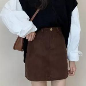 겨울 가을 코듀로이 미니 골덴 데일리 스커트 A라인