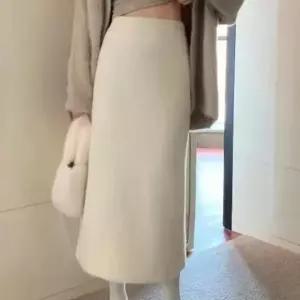 롱스커트 여성 겨울 소프트웜 보송 스커트 스판