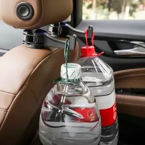 (색상 블랙)헤드레스트 고리 차량용 가방 모자 걸이 자동차 카니발 뒷좌석 옷걸이 행거 마스크 후크