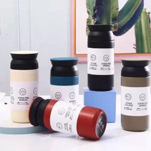 이중 실리콘 패킹 350ml 500ml 보온 보냉 텀블러350ML 세척발포제 스트랩 가방 보온병 스템 500ML 대용량