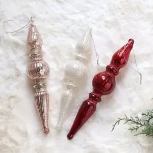 유리 드롭 오너먼트 화이트 데코 소품장식품 트리 인형 크리스마스 용품