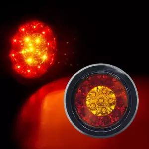 12V-24V 교체용 원형 3WAY LED 테일 램프 레드링 옐로우LED후미등 브레이크등 깜빡이등 데루등