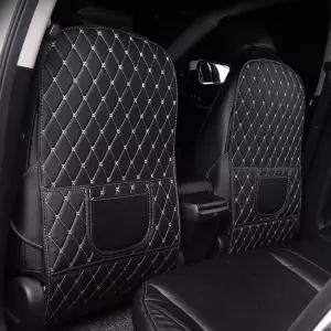 TKB 차량용 풀커버 킥매트시트보호 자동차 블랙 퀼팅 포켓형 용시트 뒷자석 발자국방지