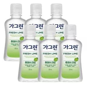 고품질 가그린 라임 구강청결제 100ml x 6개 구강세정제 가그린오리지널 가그린라임 가그린제로 WFHVXW8