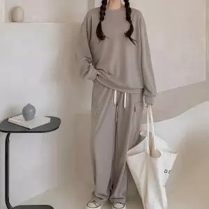 [다잇템] 여자 무지맨투맨 건빵 통바지 봄트레이닝복 세트_20001081_588872