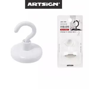 고품질 백색 초강력 네오디움 자석후크 중형32mm1개 행거 (WFKNGHU)