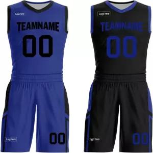 청소년 운동 연습용 남자 리버서블 농구 유니폼 스포츠 셔츠 팀 이름 번호 로고