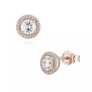[판도라]286272CZ 라운드 스파클 헤일로 스터드 귀걸이