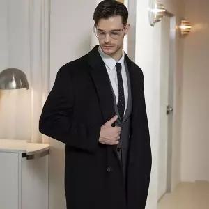 [하프클럽/인터메조]싱글 롱 코트 그레이 IMFFMCT121