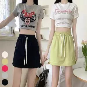 [라일리여성의류] Rly 짧은 스커트 트레이닝 일체형 치마바지 속바지 여