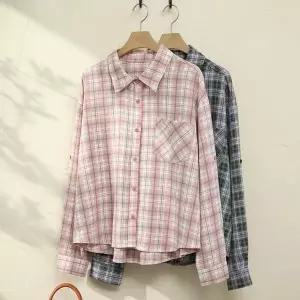 [NS홈쇼핑][샵앤] 여성 카라넥 베이직 체크 롤업 셔츠 남방 DGB-WBL-5103[35691528]