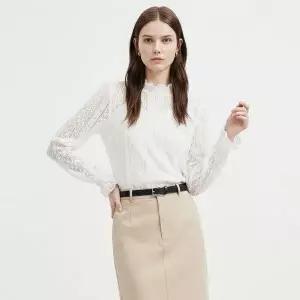 [NS홈쇼핑][샵앤] 여성 페미닌 프릴 안감 긴팔 블라우스 MSE-WBL-21031[35691605]