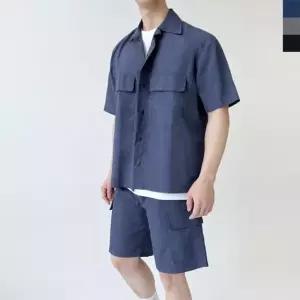 남성 시원한 포켓 반팔 반바지 세트 1P 여름 셋업